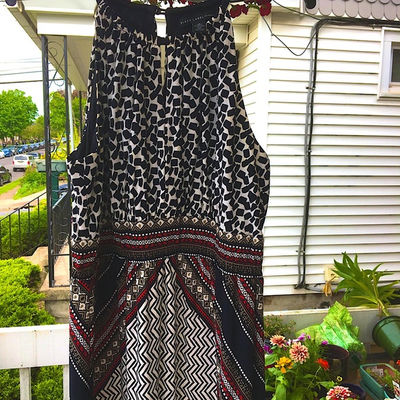 Empire Waist Multi Color Maxi Dress Awesome Designs Excellent Condition Chicos 2 - Picture 7 of 15